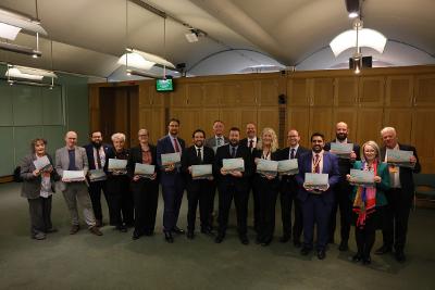 Councillor Anthony Burns, centre, with other north west leaders and MPs in London