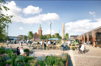 CGI of Earlestown Market development