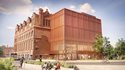 External CGI image of the Gamble Building in St Helens