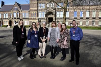 Councillor Trisha Long, Cabinet Member for Safer Communities, with some of the team