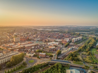 Sunset over St Helens