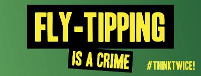 Think Twice fly-tipping banner