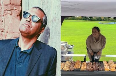 Vernon Fuller and Mira, owner of Smart Bakery