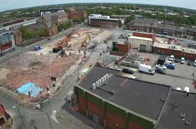 Screenshot taken from St Helens Town Centre regeneration timelapse video