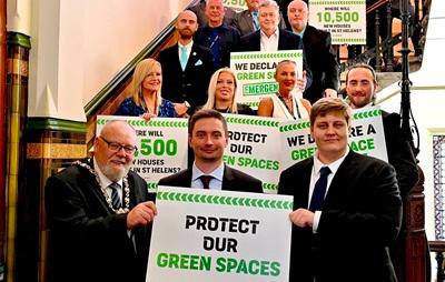 Councillors with Green space emergency